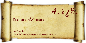 Anton Ámon névjegykártya